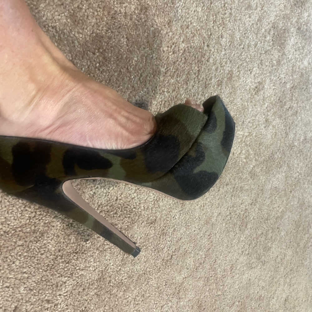 Prada Camouflage Peep Toe Heels